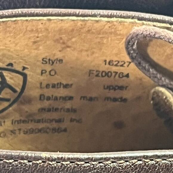 Ariat Boot Women 8.5 Brown Montana Lace Up Kiltie Western Ankle Leather Stitched - Picture 7 of 13